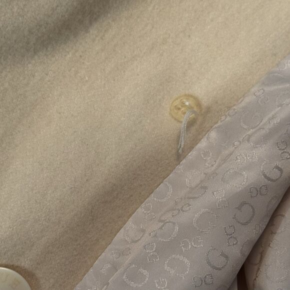 Guess Women’s Wool Blend Cream Pea Coat Double Breasted Size Small - Picture 13 of 16